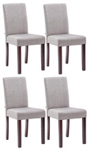 4er-Set Esszimmerstühle mit Stoffbezug und hohem Sitzkomfort