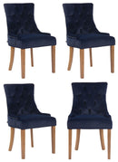 Premium 4er Set Esszimmerstühle mit Samtbezug, modern, 4 Stühle für Küche & Esszimmer Hochwertige Holzgestelle Designerstuhl