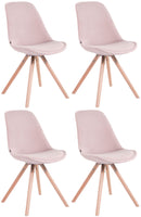 4er Set Stühle Toulouse Samt Rund