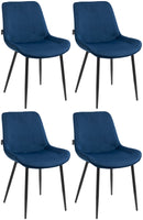 4er Set Esszimmerstühle Victoria Samt-Bezug