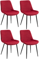 4er Set Esszimmerstühle Victoria Samt-Bezug