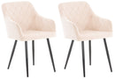 2er Set Ergonomische Esszimmerstühle mit Metallgestell und Komfortpolsterung