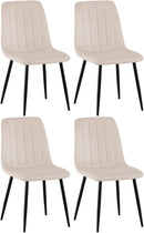 4er Set Esszimmerstühle modern, bequem & stilvoll Stoff & Samt