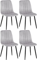 4er Set Esszimmerstühle modern, bequem & stilvoll Stoff & Samt