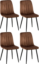 4er Set Esszimmerstühle modern, bequem & stilvoll Stoff & Samt