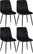 4er Set Esszimmerstühle modern, bequem & stilvoll Stoff & Samt
