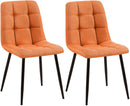 2er Set Elegante Esszimmerstühle mit Stoffbezug – Samt oder Gewebt, Metallgestell, Verschiedene Farben