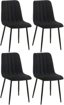 4er Set Esszimmerstühle modern, bequem & stilvoll Stoff & Samt