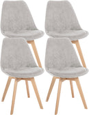Modernes 4er-Set Esszimmerstühle mit Polsterung und stabilem Holzgestell