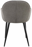 Esszimmerstuhl mit Armlehnen gepolstert Stoff Bezug Metallgestell  150 kg belastbar