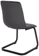 Elegantes 2er-Set Freischwinger Esszimmerstühle mit Samtbezug und Metallgestell