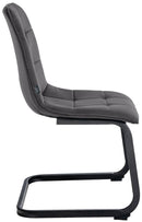 Elegantes 2er-Set Freischwinger Esszimmerstühle mit Samtbezug und Metallgestell