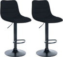 2er-Set höhenverstellbare Barhocker mit Stoffbezug und 360°-Drehfunktion