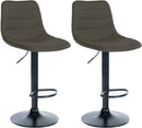 2er-Set höhenverstellbare Barhocker mit Stoffbezug und 360°-Drehfunktion
