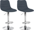 2er-Set höhenverstellbare Barhocker mit Stoffbezug und 360°-Drehfunktion