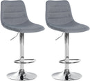 2er-Set höhenverstellbare Barhocker mit Stoffbezug und 360°-Drehfunktion