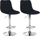 2er-Set höhenverstellbare Barhocker mit Stoffbezug und 360°-Drehfunktion