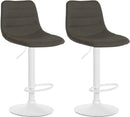2er-Set höhenverstellbare Barhocker mit Stoffbezug und 360°-Drehfunktion
