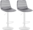 2er-Set höhenverstellbare Barhocker mit Kunstlederbezug und stabilem Trompetenfuß