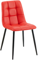 Moderner Esszimmerstuhl mit Kunstleder und Metallgestell