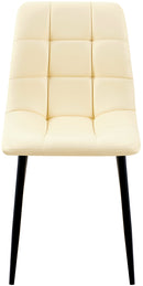 4er-Set Esszimmerstühle, Steppmuster, Metallgestell