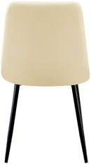 4er-Set Esszimmerstühle, Steppmuster, Metallgestell