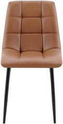 4er-Set Esszimmerstühle, Steppmuster, Metallgestell