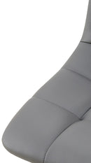 4er-Set Esszimmerstühle, Steppmuster, Metallgestell