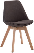 Esszimmerstuhl gepolstert, pflegeleichter Stoff, robustes Buchenholzgestell