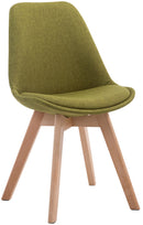 Esszimmerstuhl gepolstert, pflegeleichter Stoff, robustes Buchenholzgestell