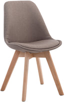 Esszimmerstuhl gepolstert, pflegeleichter Stoff, robustes Buchenholzgestell