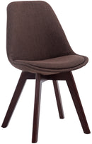 Esszimmerstuhl gepolstert, pflegeleichter Stoff, robustes Buchenholzgestell