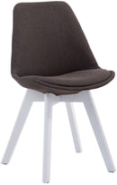 Esszimmerstuhl gepolstert, pflegeleichter Stoff, robustes Buchenholzgestell