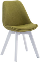 Esszimmerstuhl gepolstert, pflegeleichter Stoff, robustes Buchenholzgestell