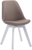 Esszimmerstuhl gepolstert, pflegeleichter Stoff, robustes Buchenholzgestell