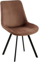 Eleganter Esszimmerstuhl mit Samtbezug und 360-Grad-Drehfunktion