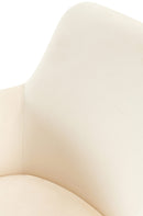 Samt-Polsterstuhl mit 180-Grad-Drehfunktion und stabilem Metallgestell