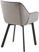 Moderner Esszimmerstuhl mit gepolstertem Samtbezug und Steppmuster