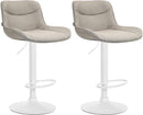 Höhenverstellbare Barhocker im 2er-Set mit Stoffbezug und Metallgestell