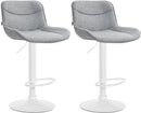 Höhenverstellbare Barhocker im 2er-Set mit Stoffbezug und Metallgestell