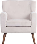 Cord-Polstersessel  dick gepolstert, Holzbeine, Bodenschoner