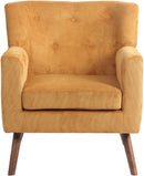 Cord-Polstersessel  dick gepolstert, Holzbeine, Bodenschoner