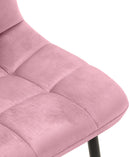 Komfortabler Esszimmerstuhl mit Samtbezug und Metallgestell