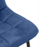 Modernes 4er-Set Esszimmerstühle mit Samtbezug und gepolsterter Rückenlehne