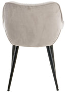 2er Set Elegante Samtstühle Luxuriöses Design Stabiles Metallgestell