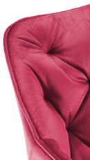 2er Set Elegante Samtstühle Luxuriöses Design Stabiles Metallgestell