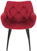 2er Set Elegante Samtstühle Luxuriöses Design Stabiles Metallgestell