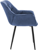 2er Set Elegante Samtstühle Luxuriöses Design Stabiles Metallgestell