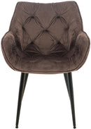 2er Set Elegante Samtstühle Luxuriöses Design Stabiles Metallgestell