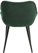 2er Set Elegante Samtstühle Luxuriöses Design Stabiles Metallgestell